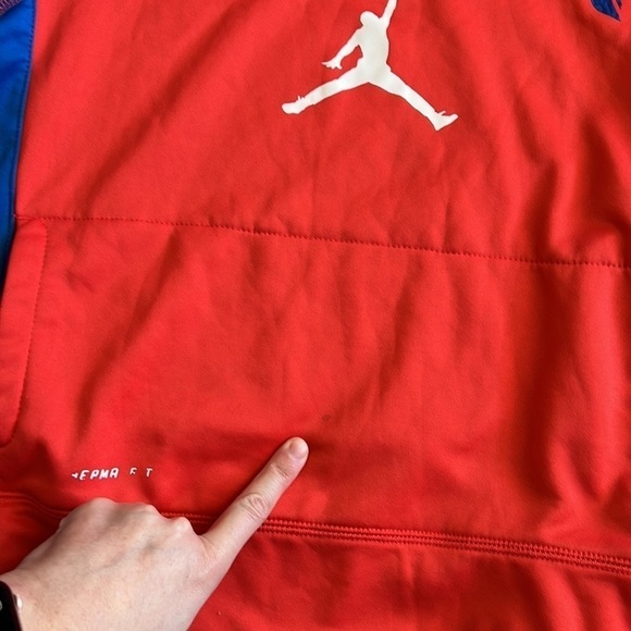 Jordan Red and Blue  Hoodie Size L 12-13 - Picture 4 of 8